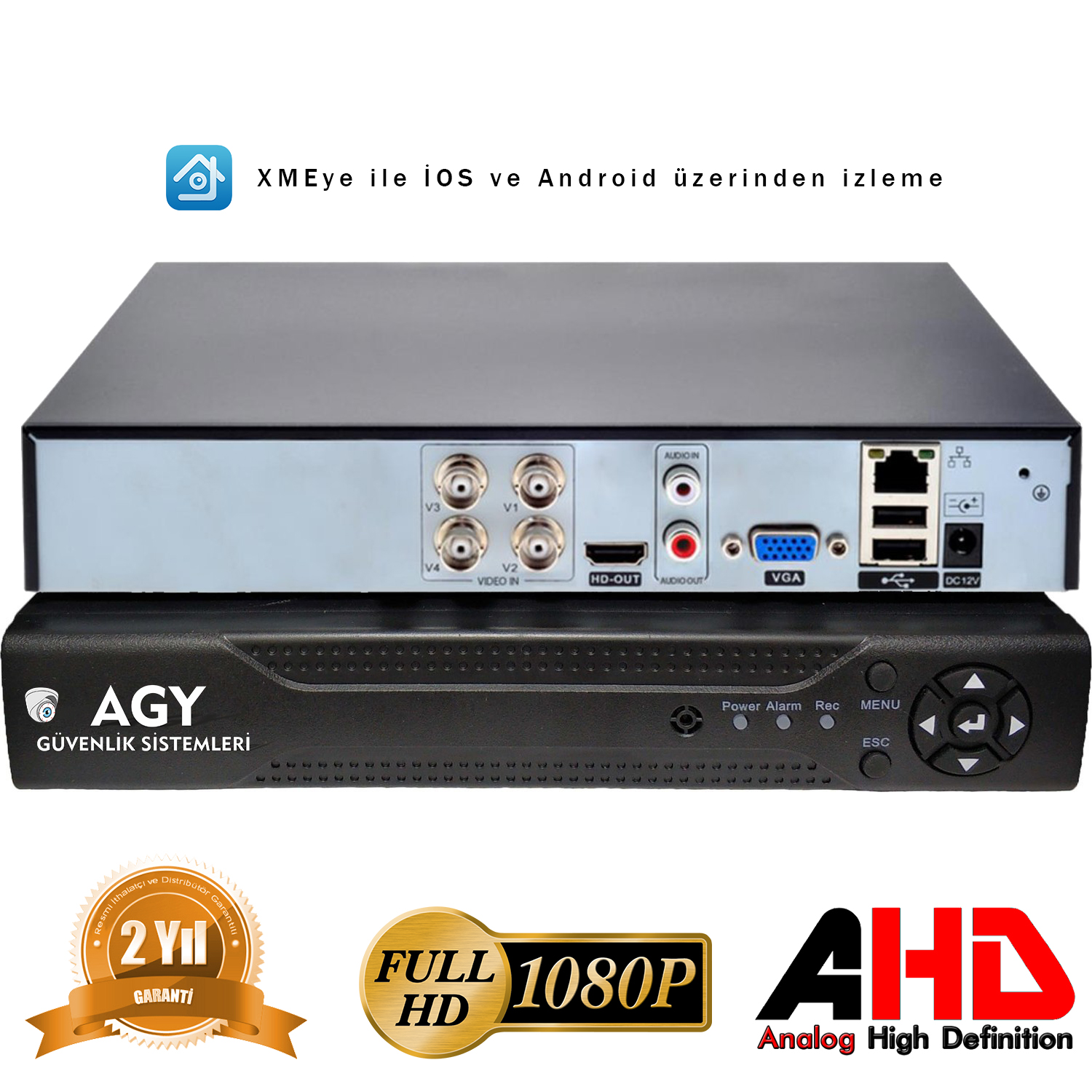 4 Kanal 1080N AHD DVR Kayıt Cihazı